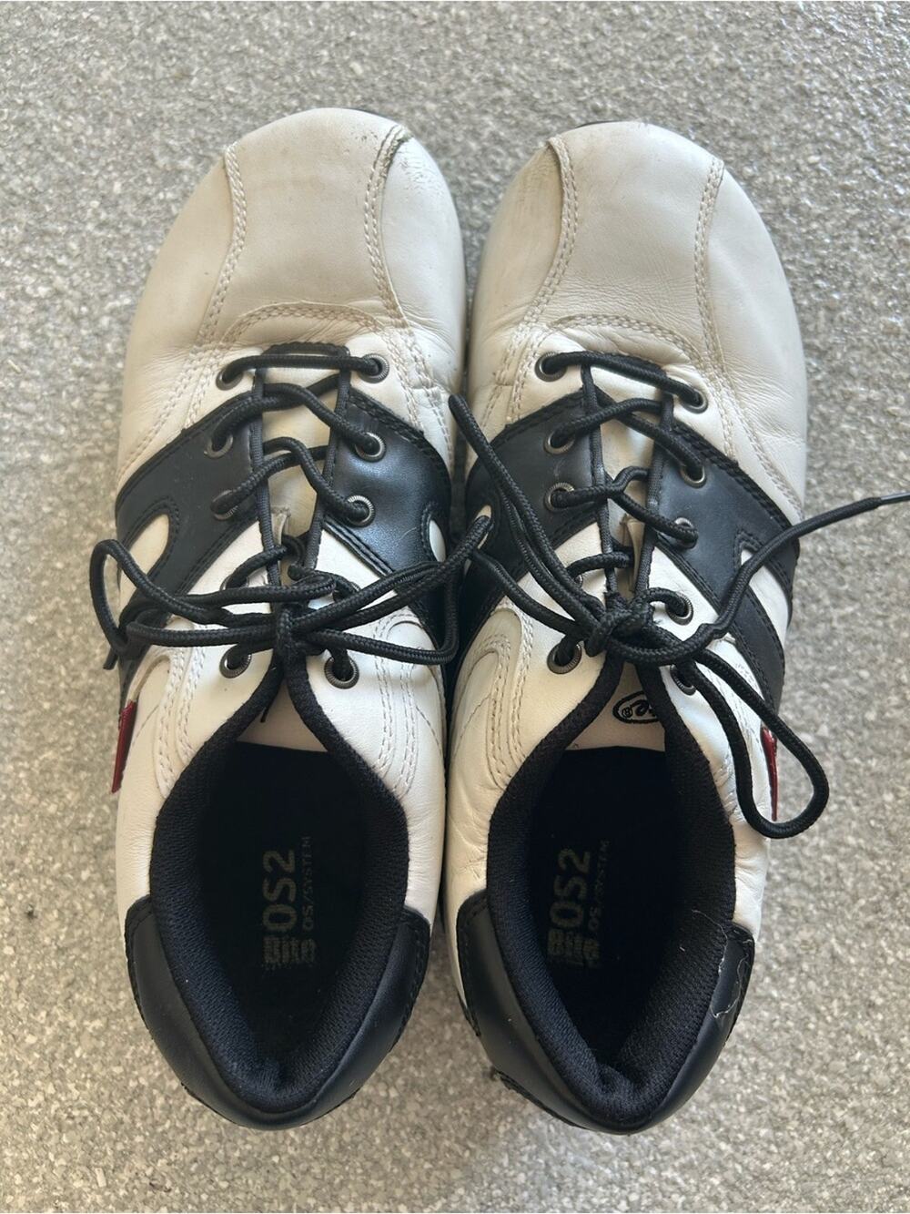 Bites Biofit 2002A Men’s White and Black Lace-Up Golf Shoes Size 9.5